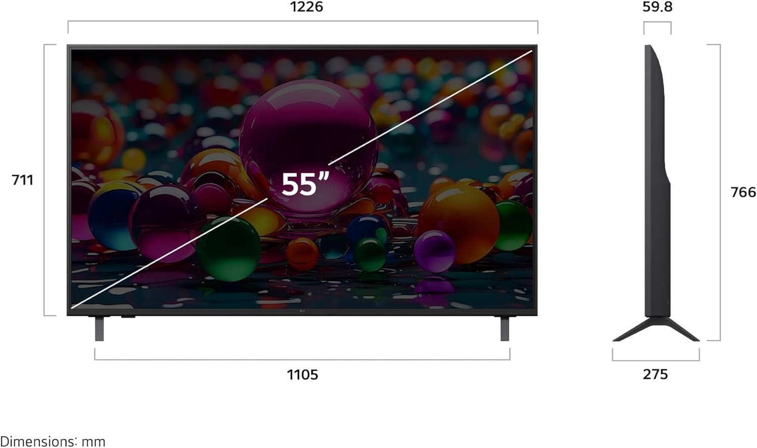 تلفزيون LG ذكي 55 بوصة UHD AI موديل 55UA84006LB – دقة 4K (إصدار 2025) - الصورة 4